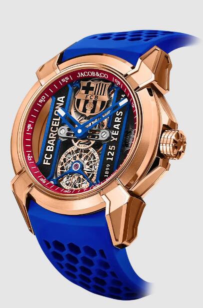Jacob Co. Fc Barcelona 125th Anniversary Edition Watch Replica EX112.43.AB.AA.ABRUA Jacob and Co Watch Price EX112.43.AB.AA.ABRUA 265.00 Moon Watch Sale Cheap Price High Quality Swiss Luxury Replica W...